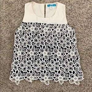 Lace overlay tank top